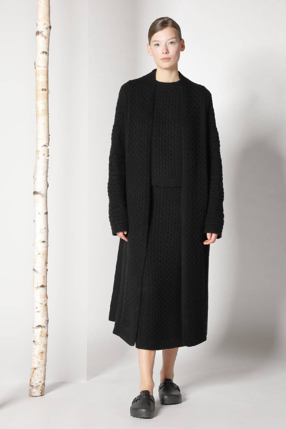 Sminfinity chilly cable maxi coat + chilly cable top + chilly cable maxi skirt Schlussverkauf