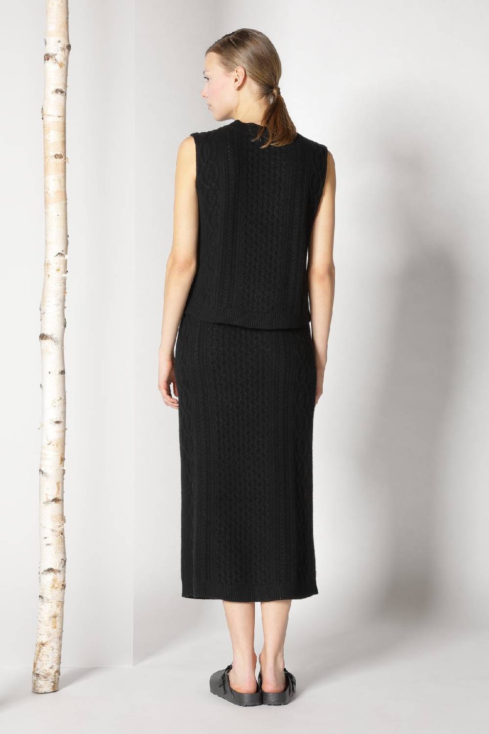 Sminfinity chilly cable maxi coat + chilly cable top + chilly cable maxi skirt Schlussverkauf