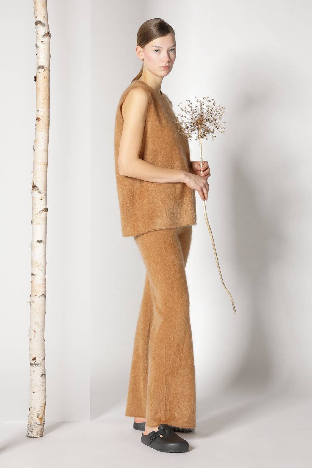 Sminfinity doubleface caban jacket + furry A top + furry pants Outlet