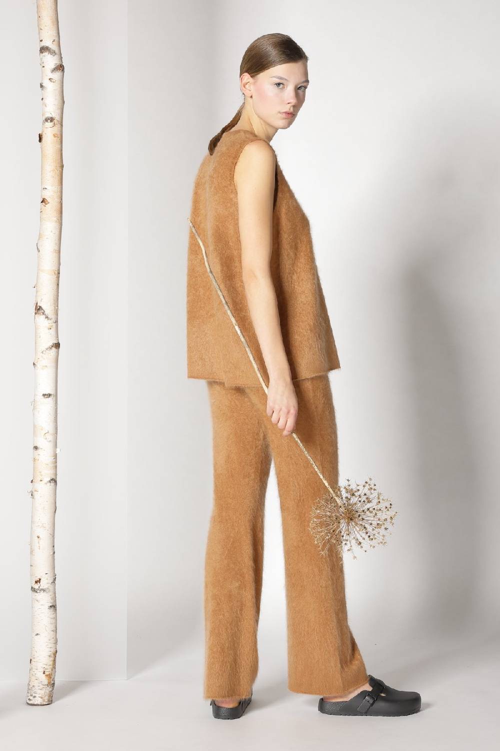 Sminfinity doubleface caban jacket + furry A top + furry pants Outlet