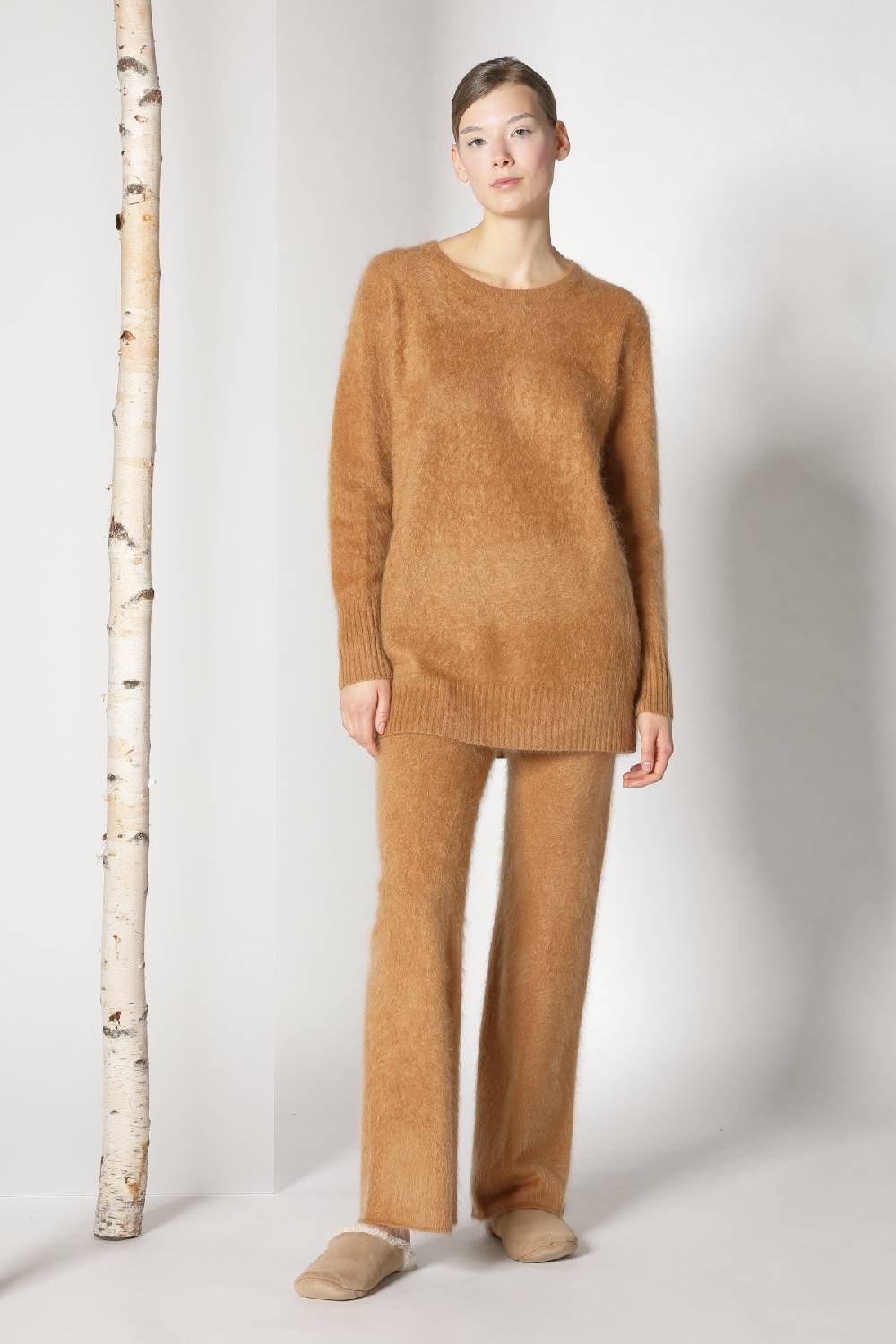 Sminfinity doubleface pea coat + furry boyfriend jumper + furry pants Verkauf