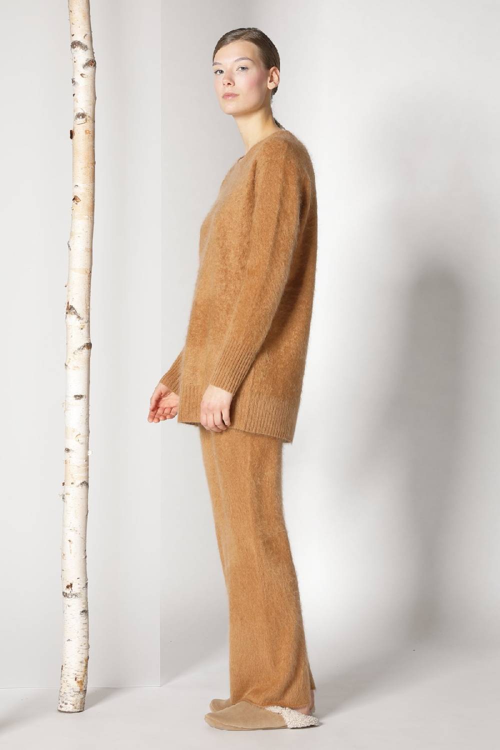 Sminfinity doubleface pea coat + furry boyfriend jumper + furry pants Verkauf