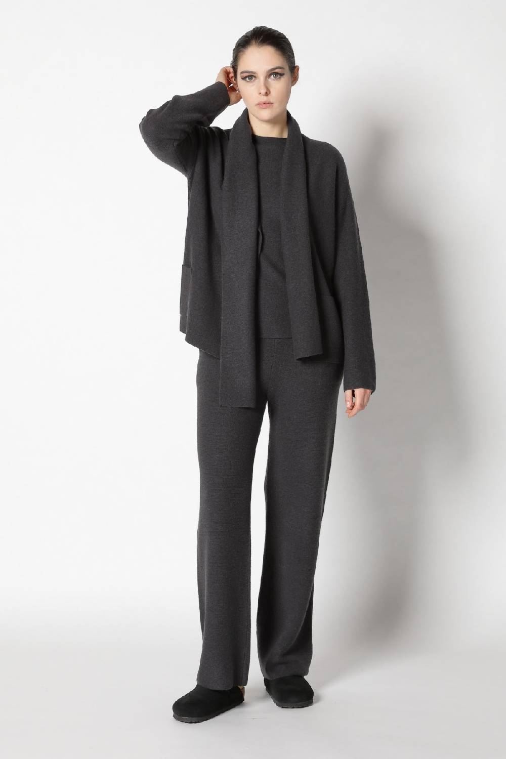 Sminfinity garter scarf jacket + garter T jumper + garter palazzo pants Günstiger Verkauf