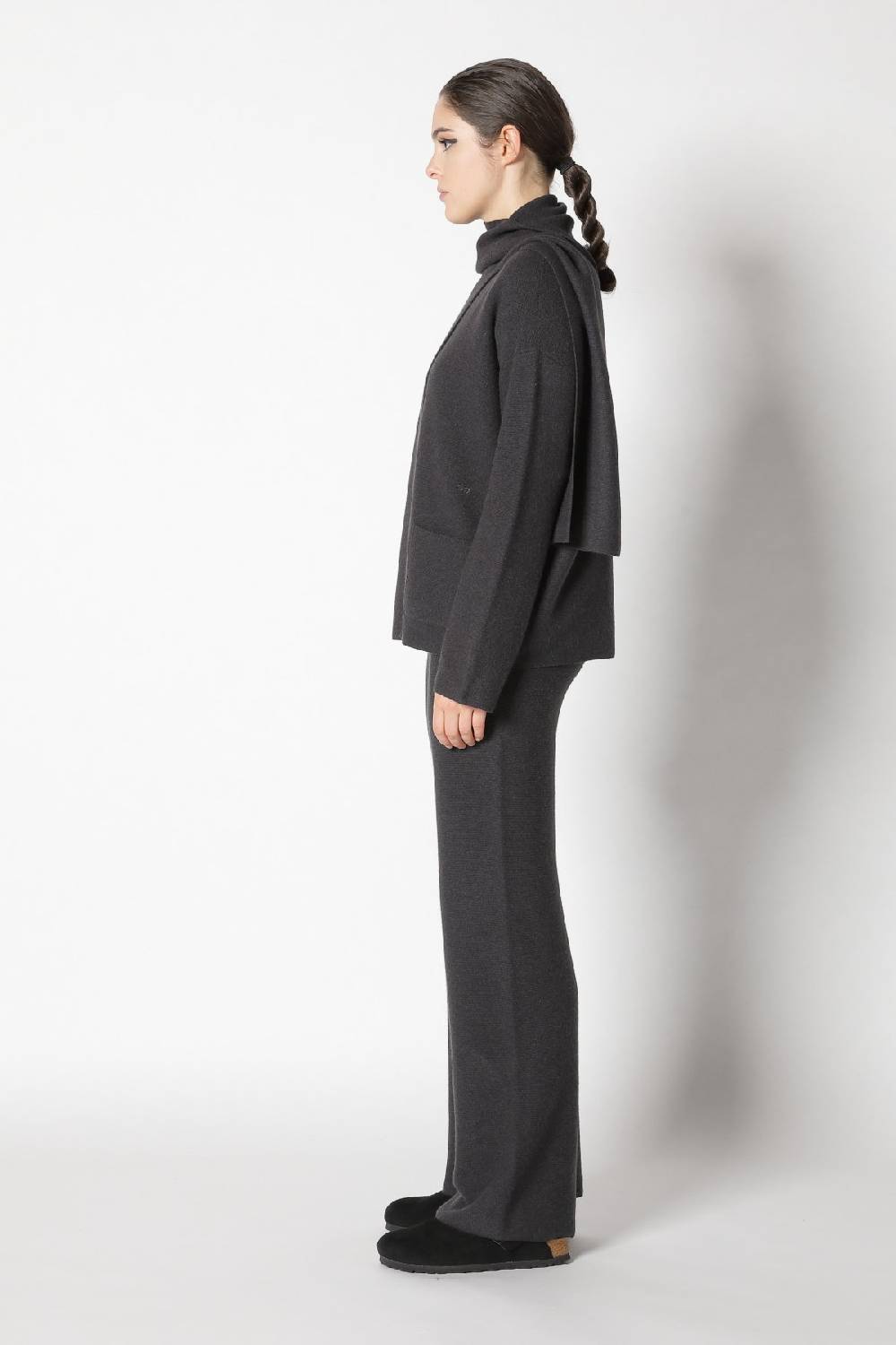 Sminfinity garter scarf jacket + garter T jumper + garter palazzo pants Günstiger Verkauf