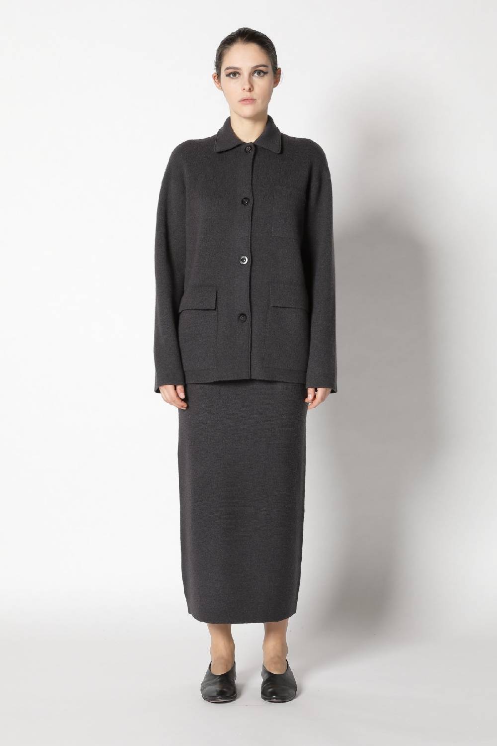 Sminfinity doubleface shirtjacket + garter triangle + garter maxi skirt Fabrikverkauf