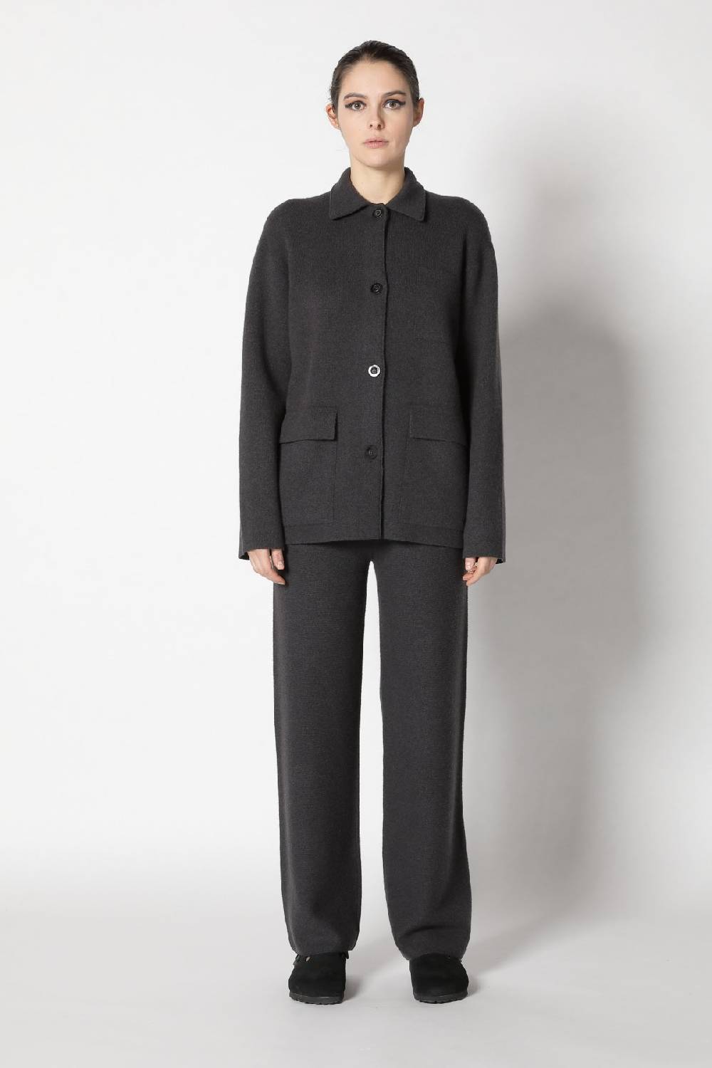 Sminfinity doubleface shirtjacket + garter palazzo pants Meist gekauft