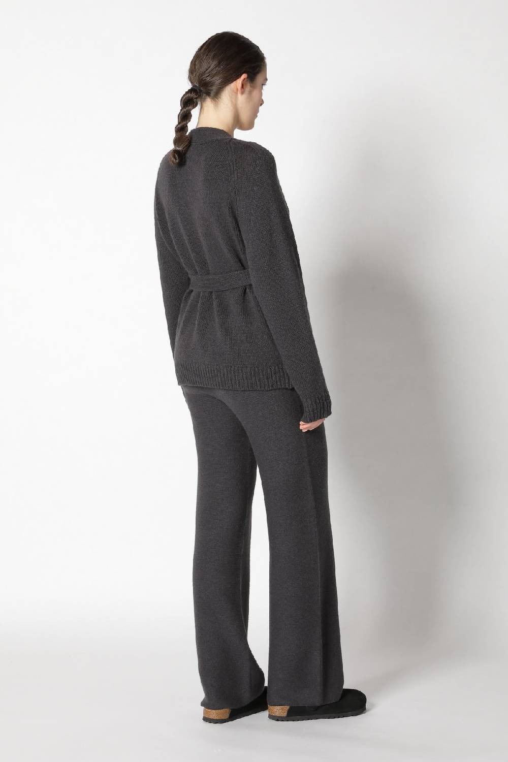 Sminfinity airy belted jacket + garter palazzo pants Online