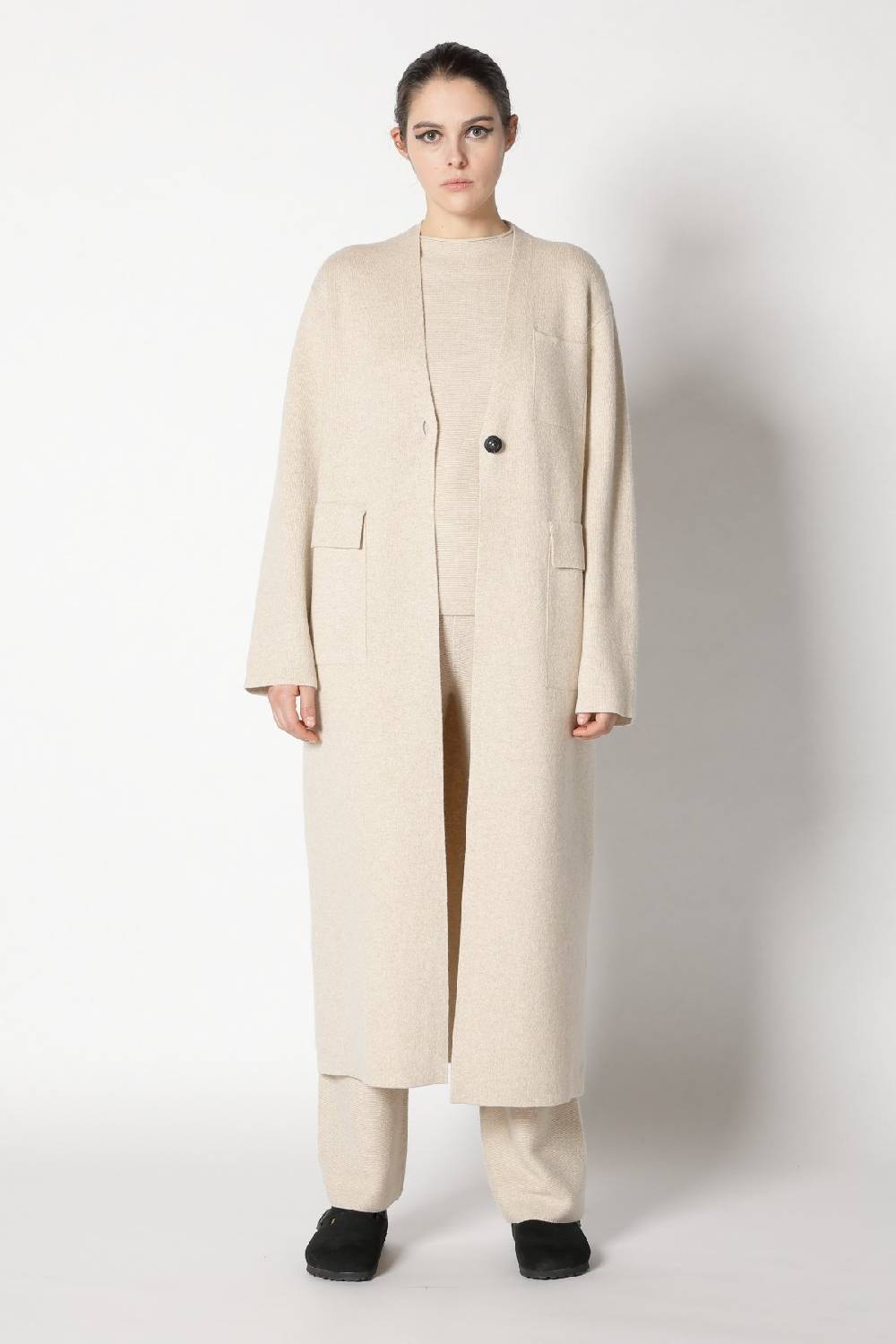 Sminfinity doubleface maxi coat + garter T jumper + garter triangle + garter palazzo pants Hotsell