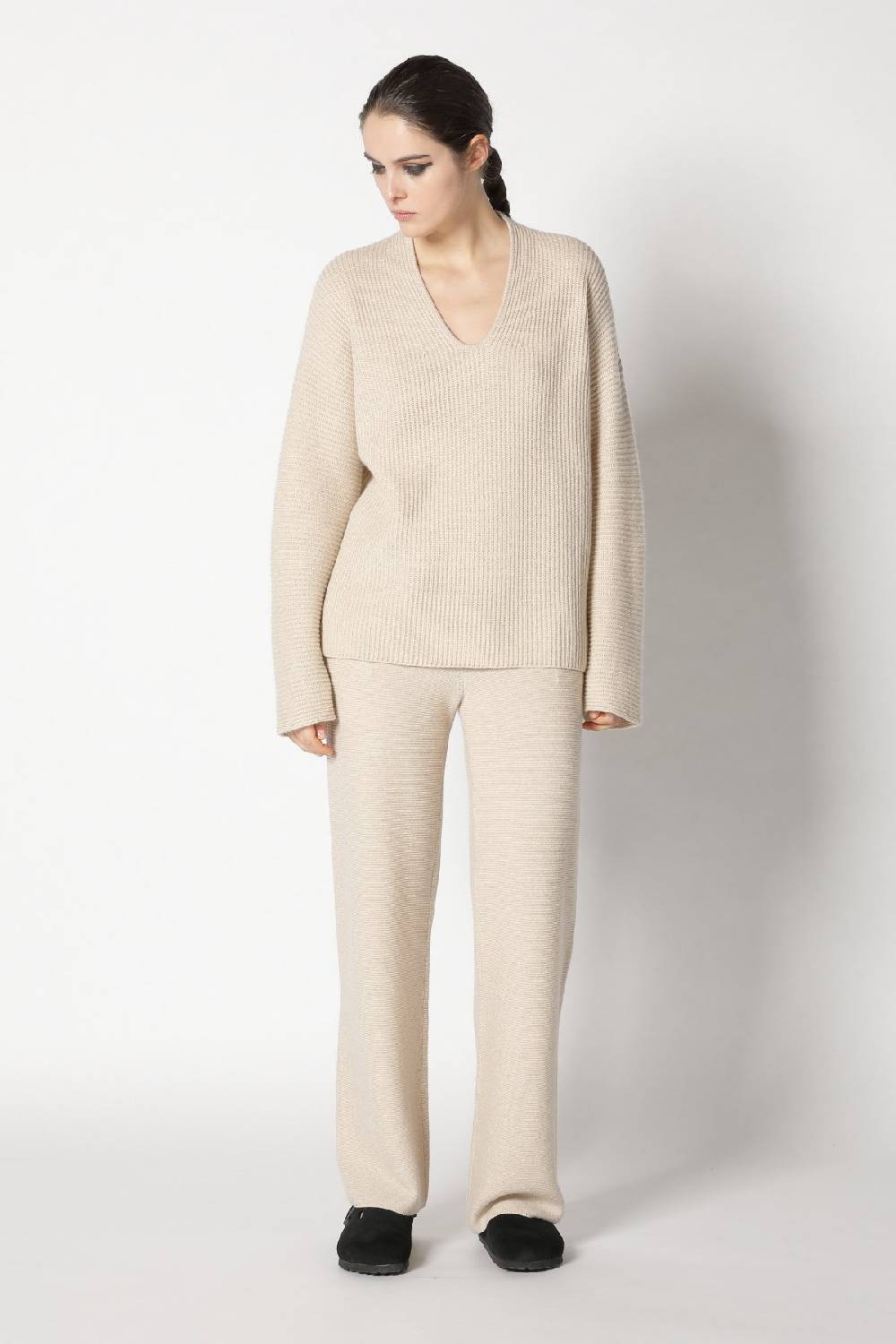 Sminfinity slouchy rib jumper + garter palazzo pants + garter triangle