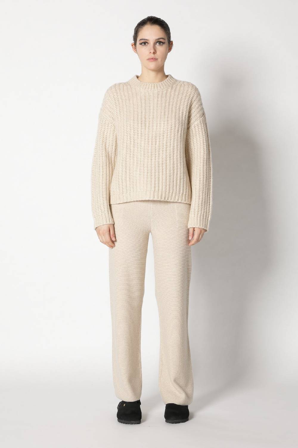 Sminfinity blurry chunky crewneck + garter palazzo pants Blitzverkäufe