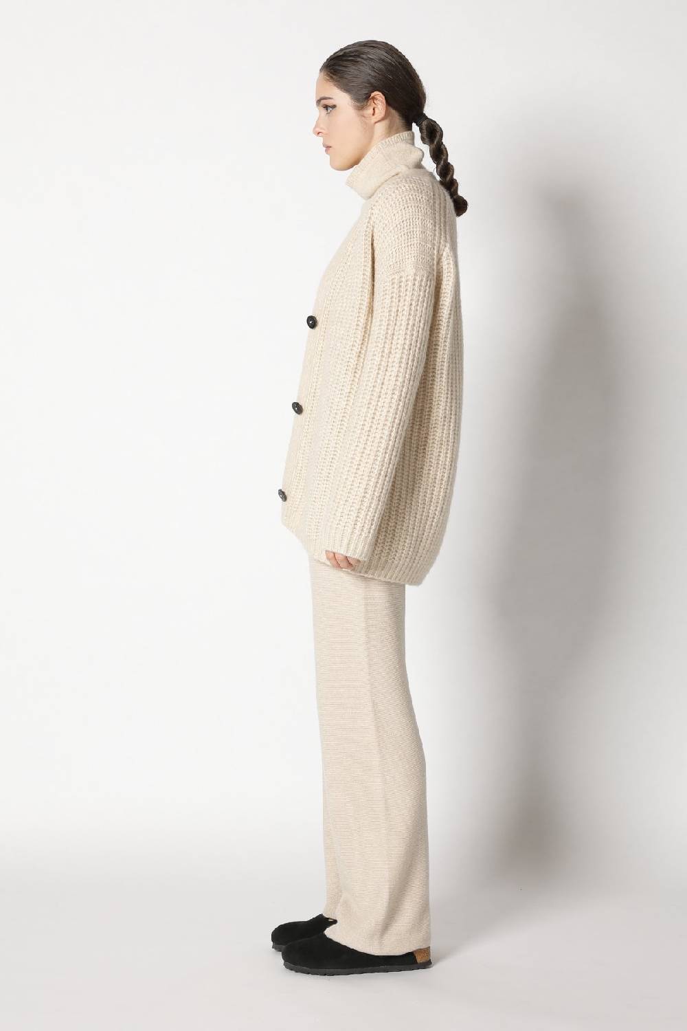 Sminfinity blurry chunky cardy + blurry turtle top + garter palazzo pants Online