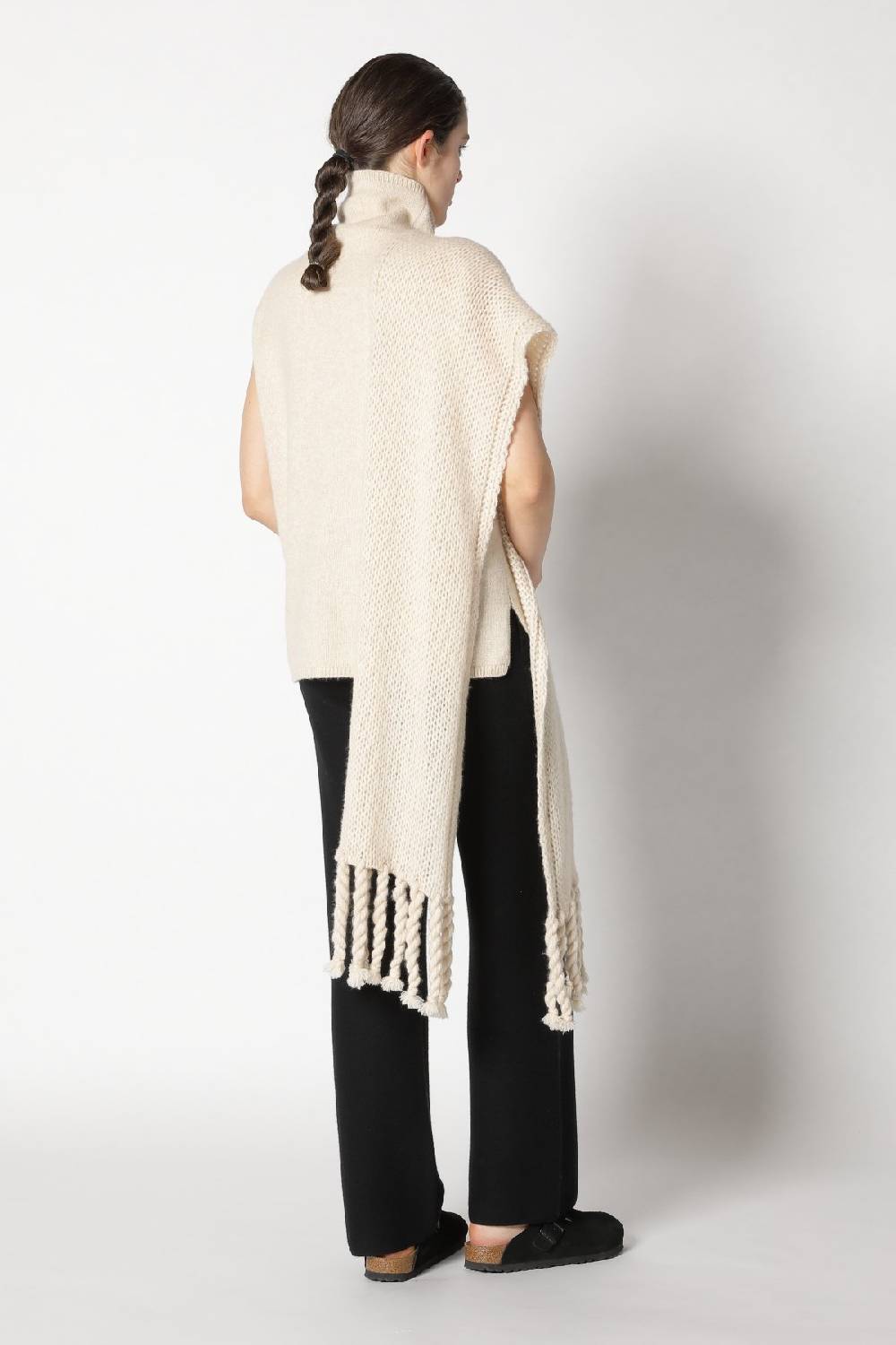 Sminfinity blurry turtle top + garter palazzo pants + blurry chunky scarf Verkauf