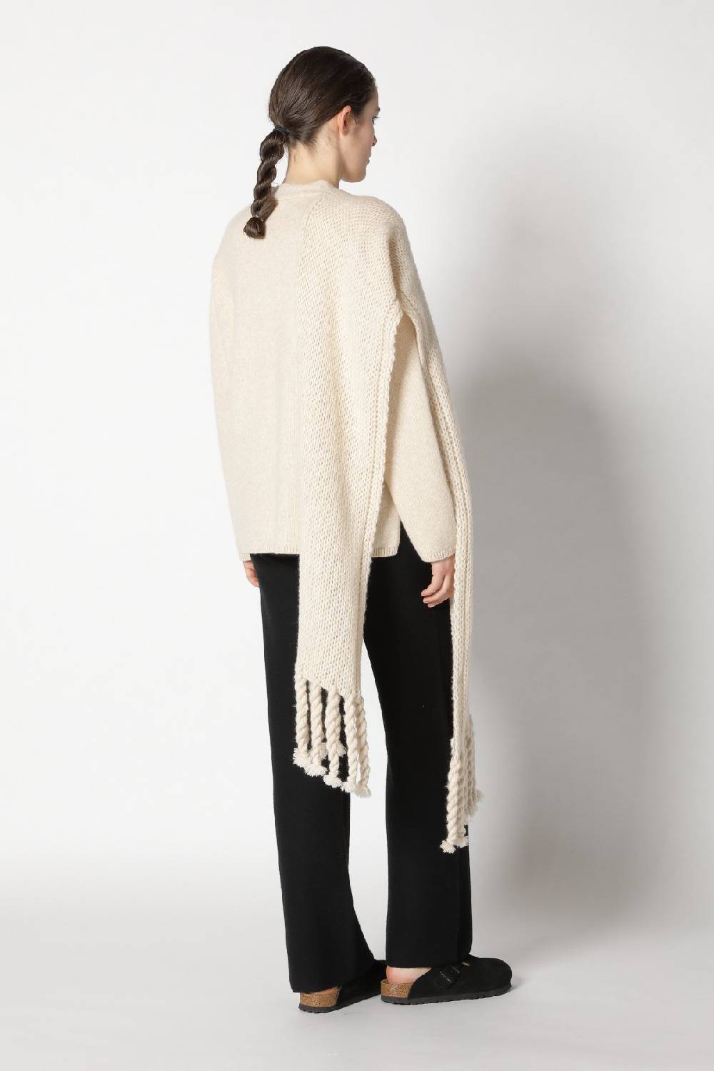 Sminfinity blurry V jumper + blurry chunky scarf + garter palazzo pants Angebote