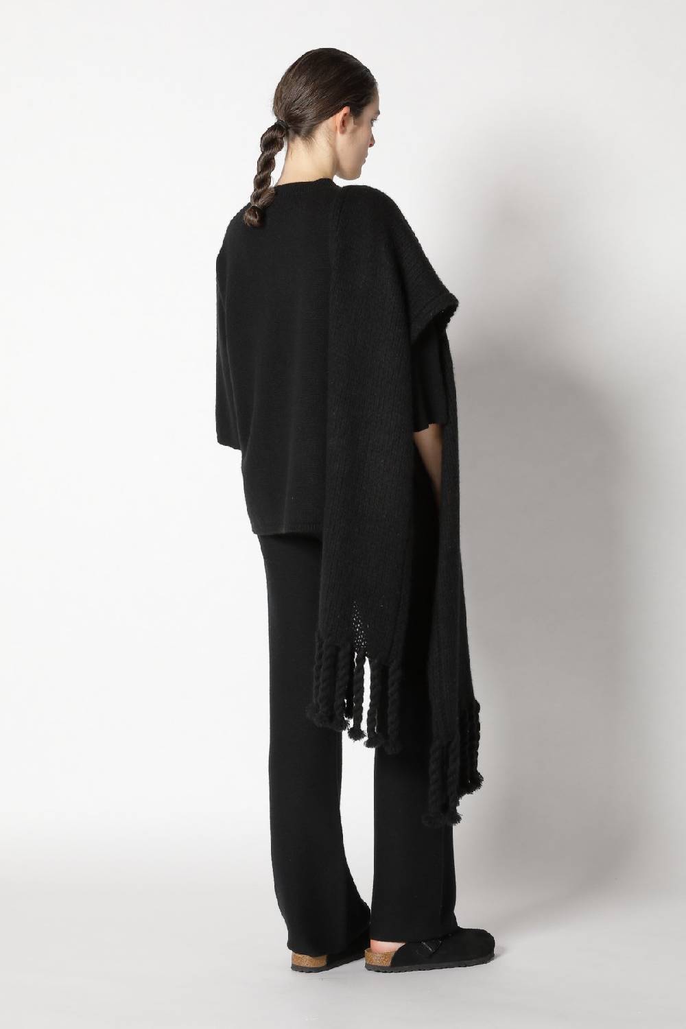 Sminfinity blurry crew jumper + blurry chunky scarf + garter palazzo pants im Angebot