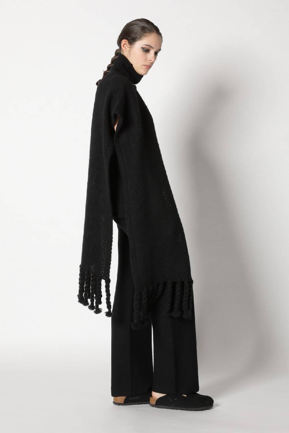 Sminfinity blurry turtle top + blurry chunky scarf + garter palazzo pants Schlussverkauf