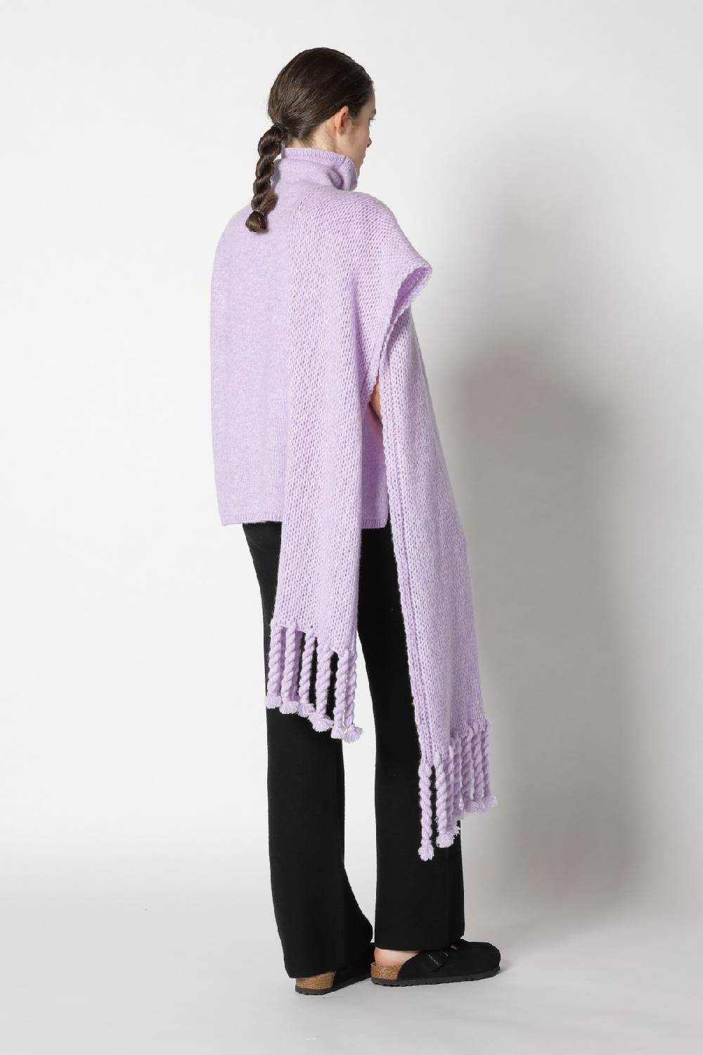 Sminfinity blurry turtle top + blurry chunky scarf + garter palazzo pants Fabrikverkauf