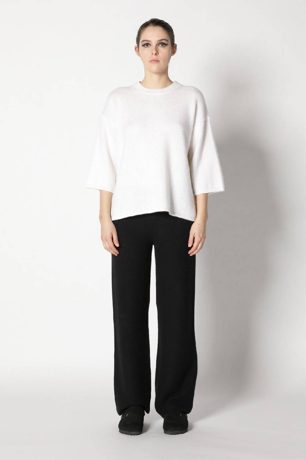 Sminfinity blurry crew jumper + blurry chunky scarf + garter palazzo pants Angebote