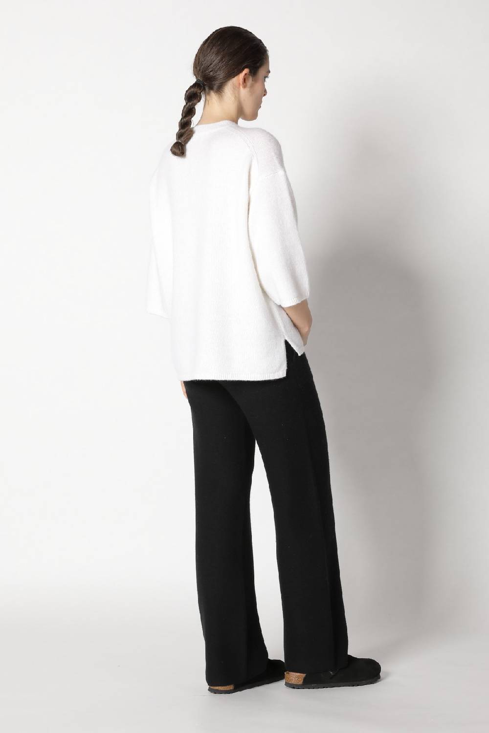 Sminfinity blurry crew jumper + blurry chunky scarf + garter palazzo pants Angebote