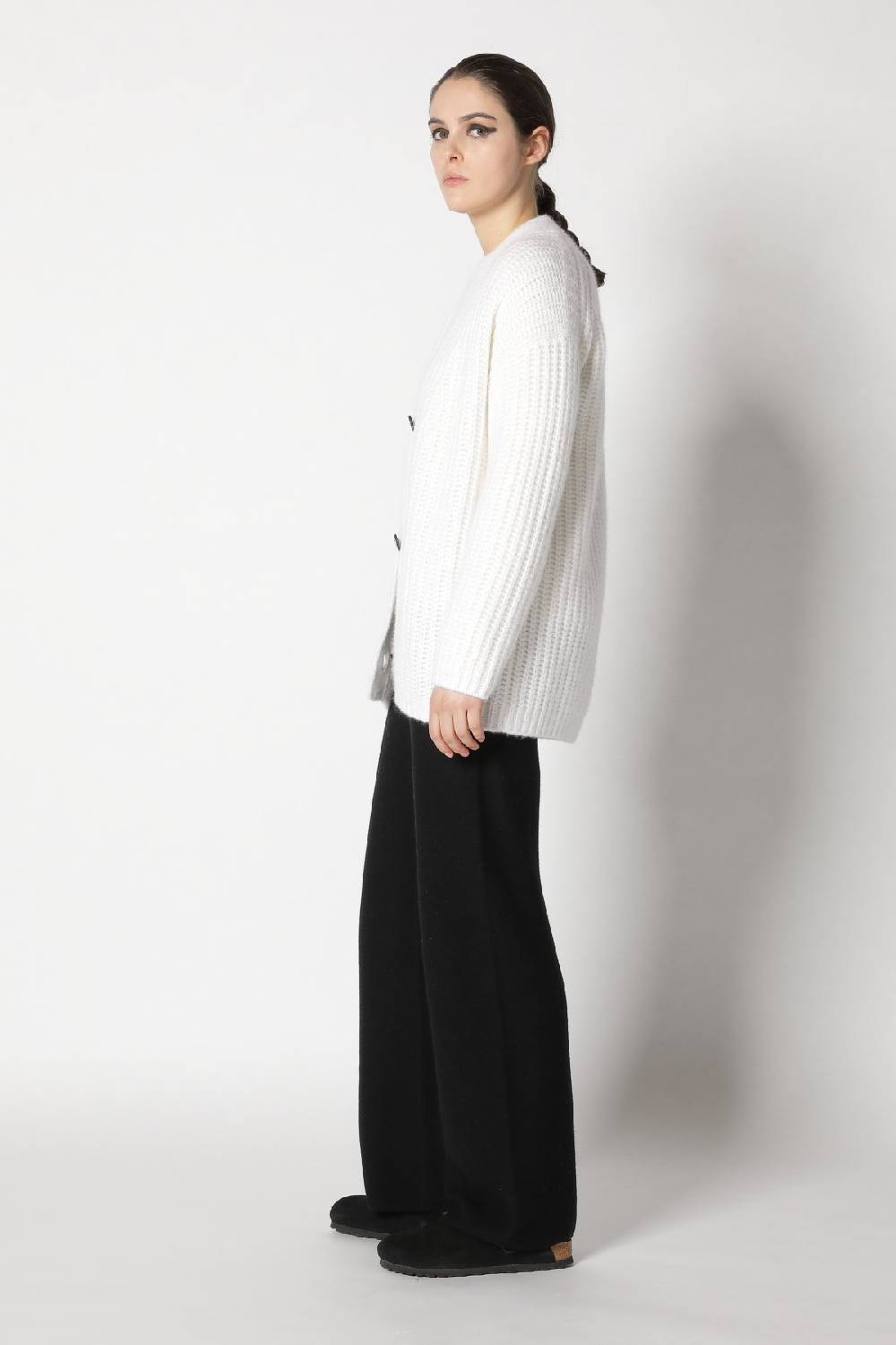 Sminfinity blurry chunky cardy + blurry chunky crewneck + garter palazzo pants im Angebot