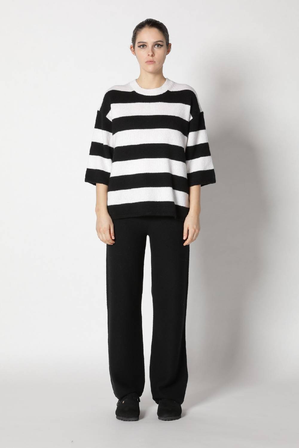 Sminfinity blurry stripe jumper + garter palazzo pants Schlussverkauf
