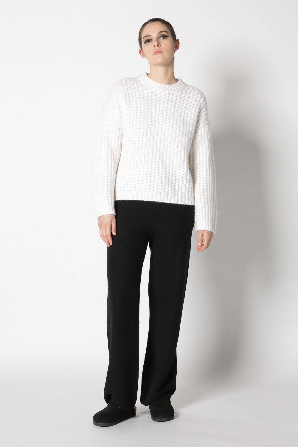 Sminfinity blurry chunky crewneck + garter palazzo pants