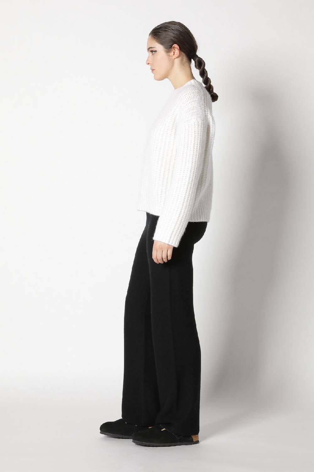 Sminfinity blurry chunky crewneck + garter palazzo pants Günstiger Verkauf