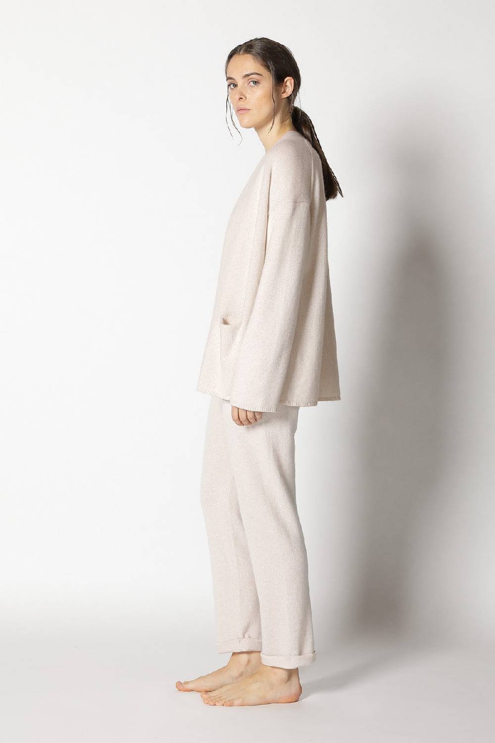 Sminfinity pure 2-ply jacket + pure V neck + pure boat pants Online