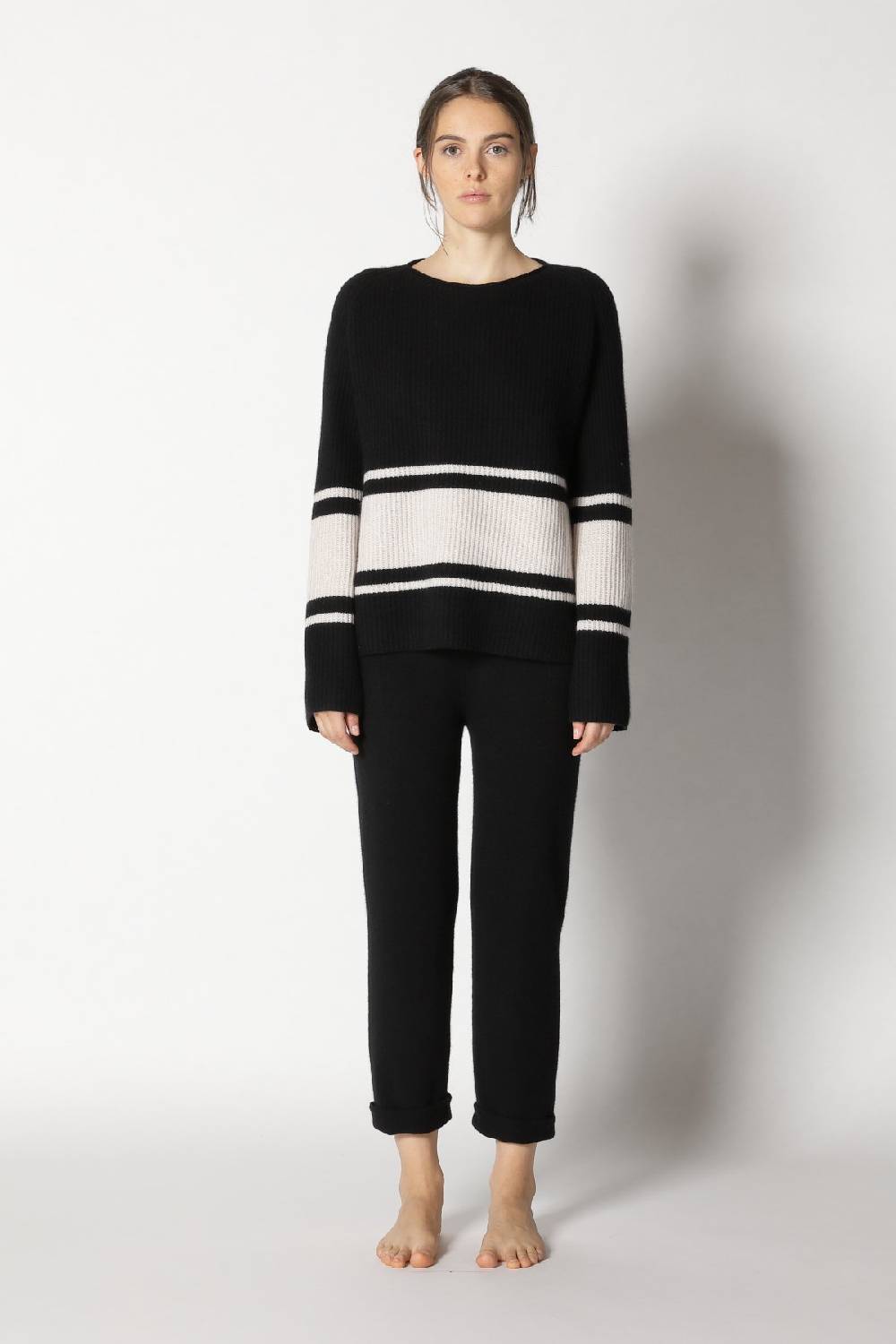 Sminfinity pure triped rib jumper + pure boat pants Outlet