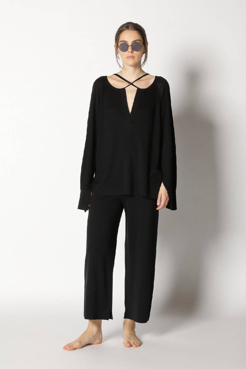 Sminfinity plissé drape tunic + milano culotte Blitzverkäufe