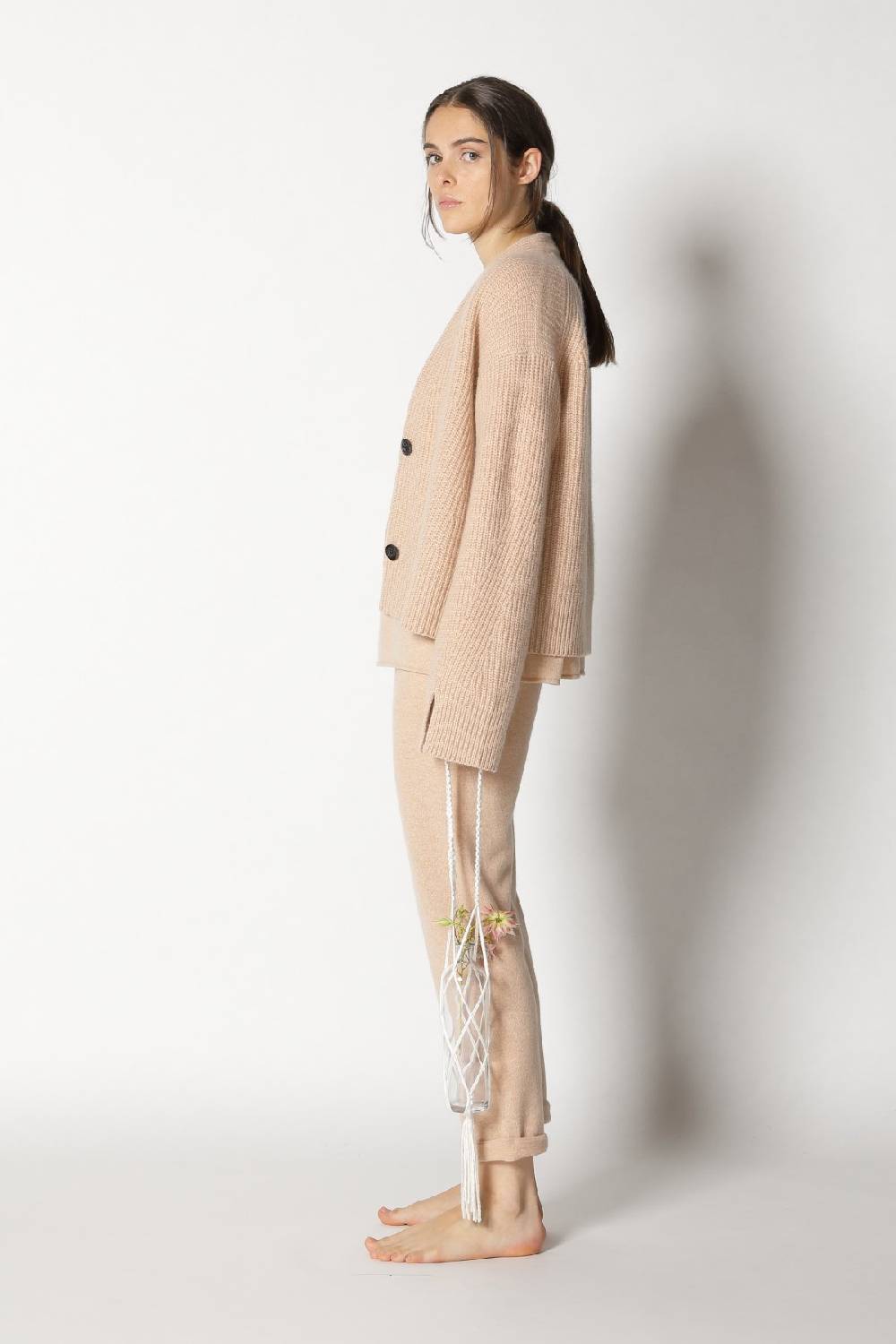 Sminfinity pure V neck + icon rib cardigan + pure boat pants Auslauf