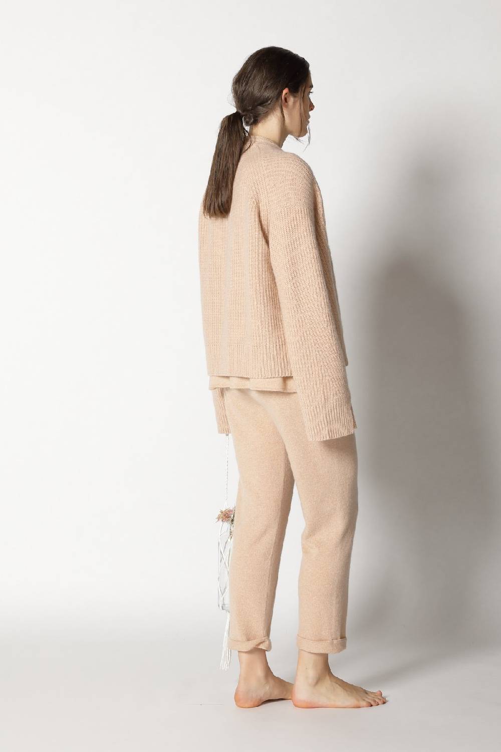 Sminfinity pure V neck + icon rib cardigan + pure boat pants Auslauf