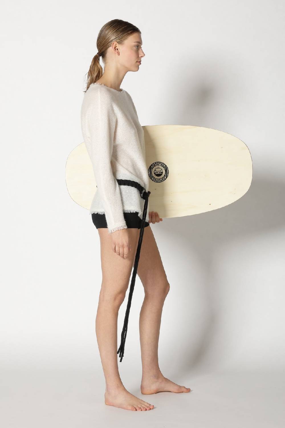 Sminfinity fluffy fringe boatneck + hang loose ring belt Günstiger Verkauf