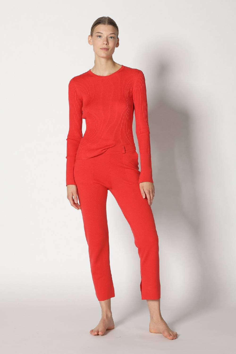 Sminfinity silky rib crew jumper Outlet