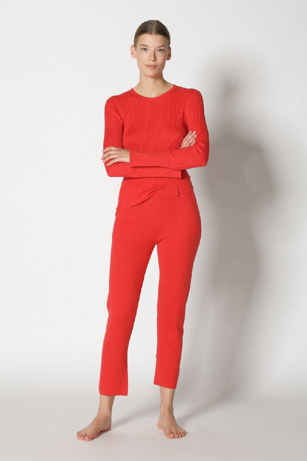 Sminfinity silky rib crew jumper Outlet