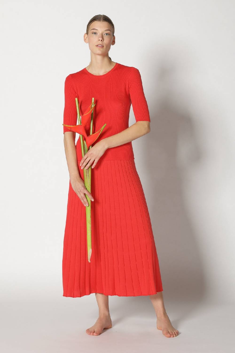 Sminfinity silky rib crew T + silky sun rib skirt Auslauf