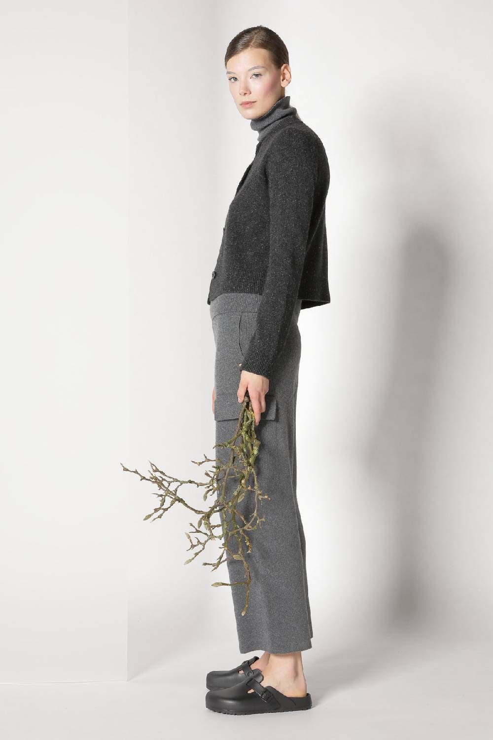 Sminfinity tweed crew jacket + chilly fitted turtleneck + chilly cargo pants Auslauf