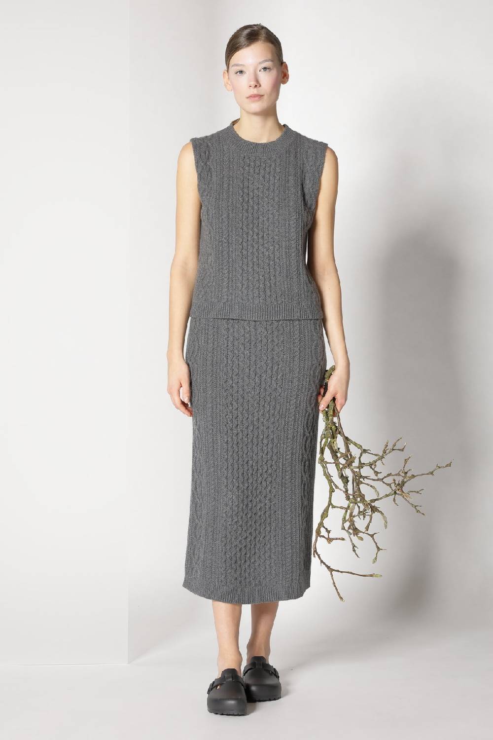 Sminfinity doubleface caban jacket + chilly cable top + chilly cable maxi skirt Tiefpreis
