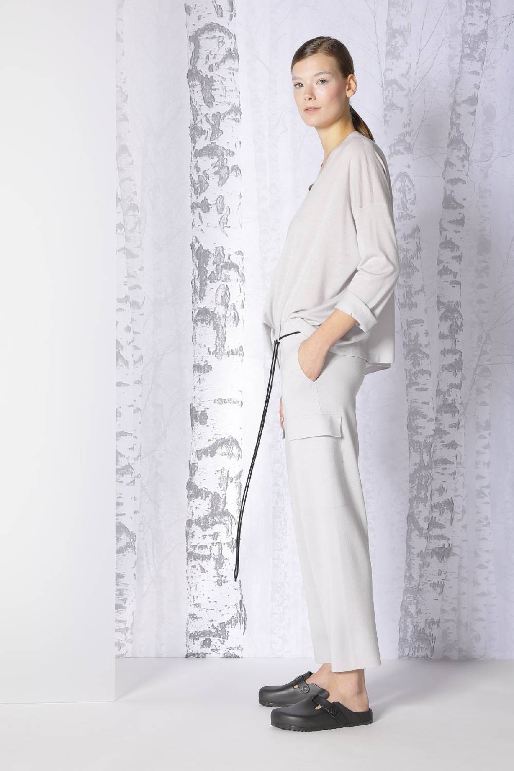 Sminfinity extrafine oversized V + milano cropped cargo pants Hotsell