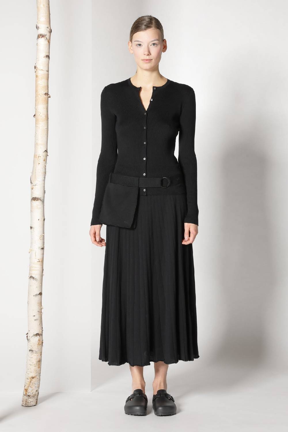 Sminfinity silky rib crew cardi + silky rib skirt Schlussverkauf