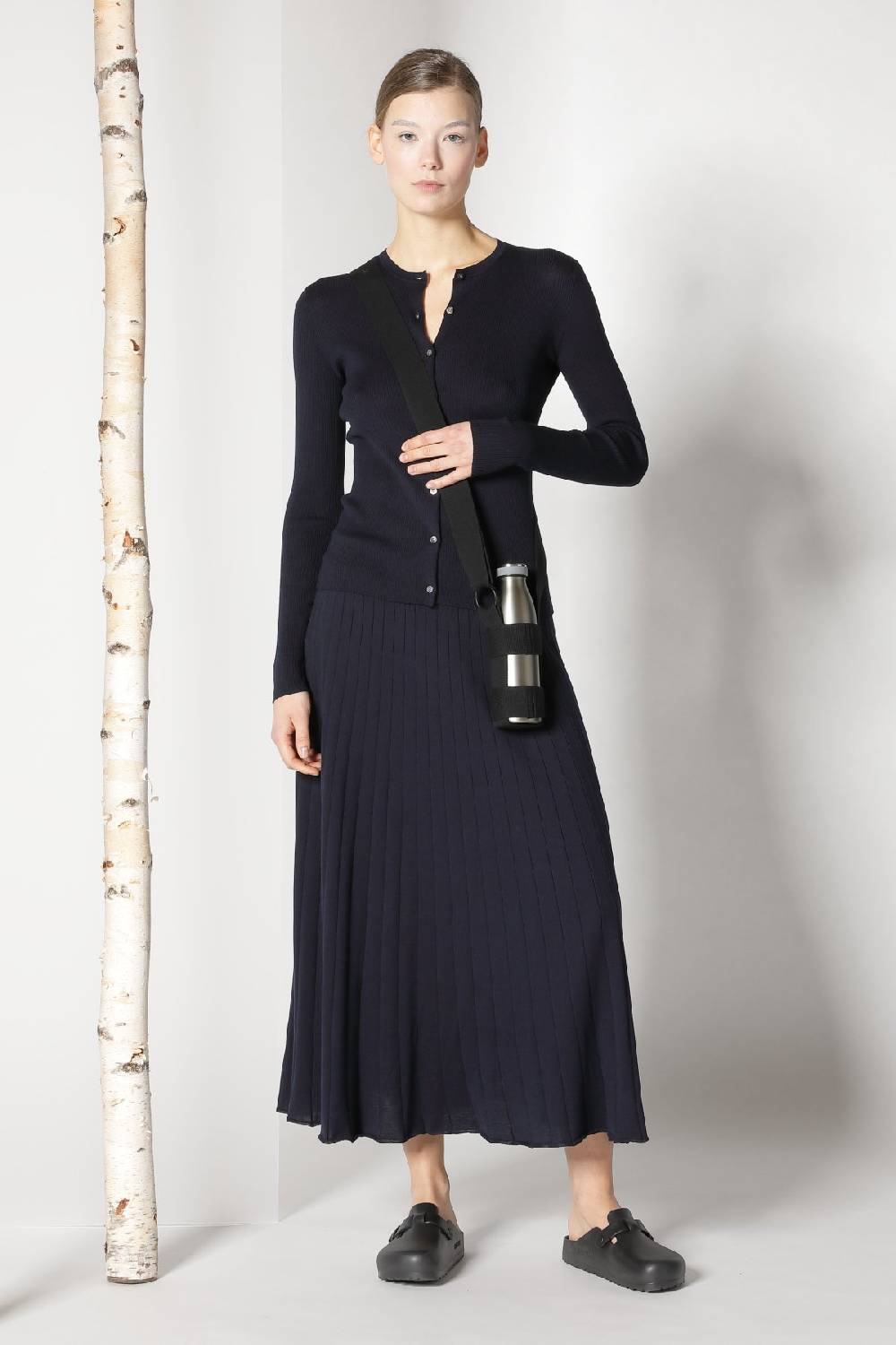 Sminfinity silky rib crew cardi + silky rib skirt Schlussverkauf