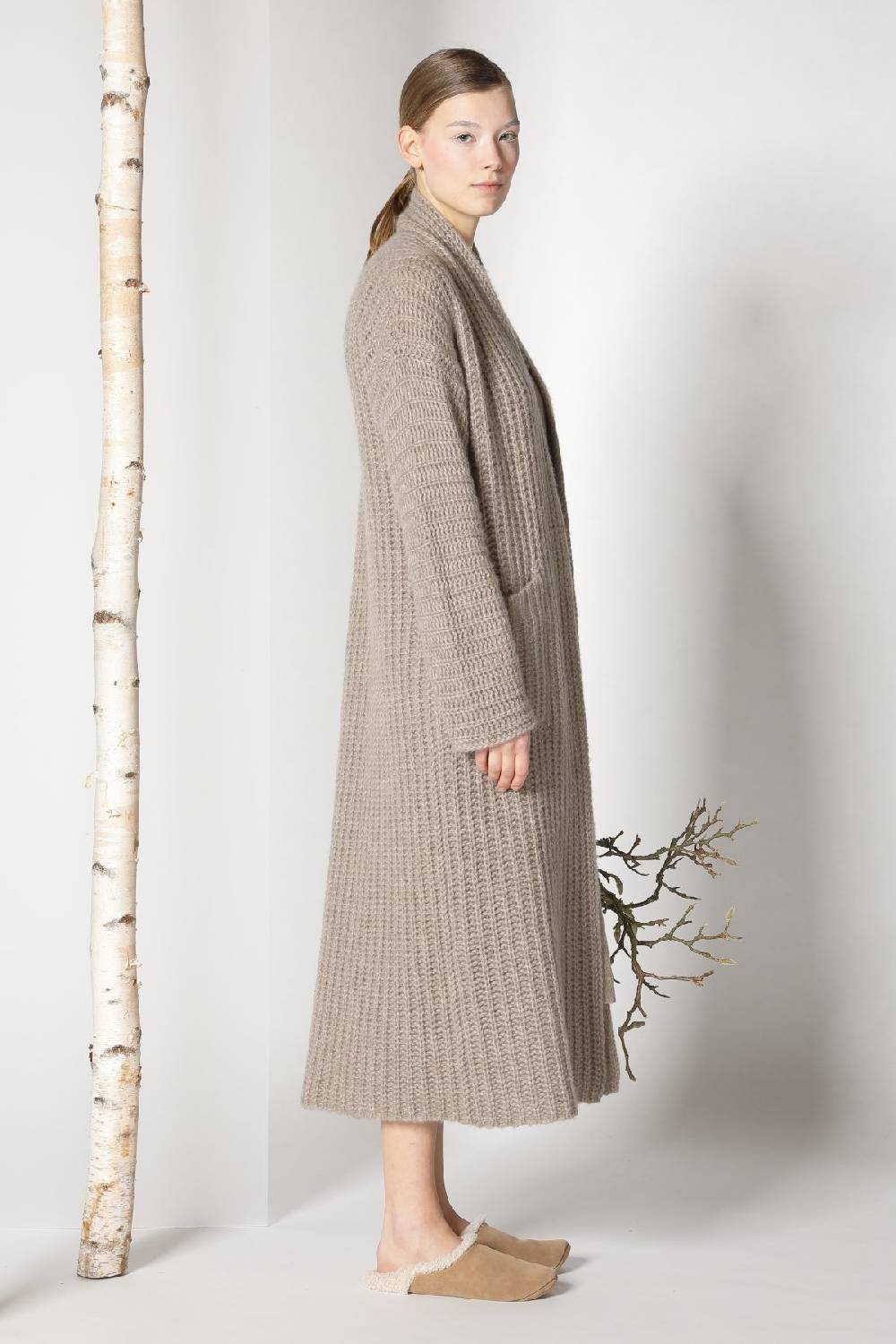 Sminfinity fluffy ribbed maxi coat + fluffy 1 Ply tank dress Meist gekauft