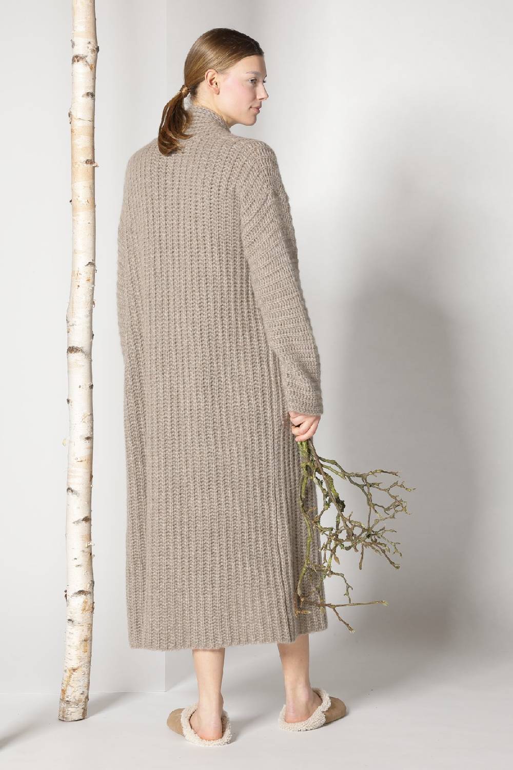 Sminfinity fluffy ribbed maxi coat + fluffy 1 Ply tank dress Meist gekauft