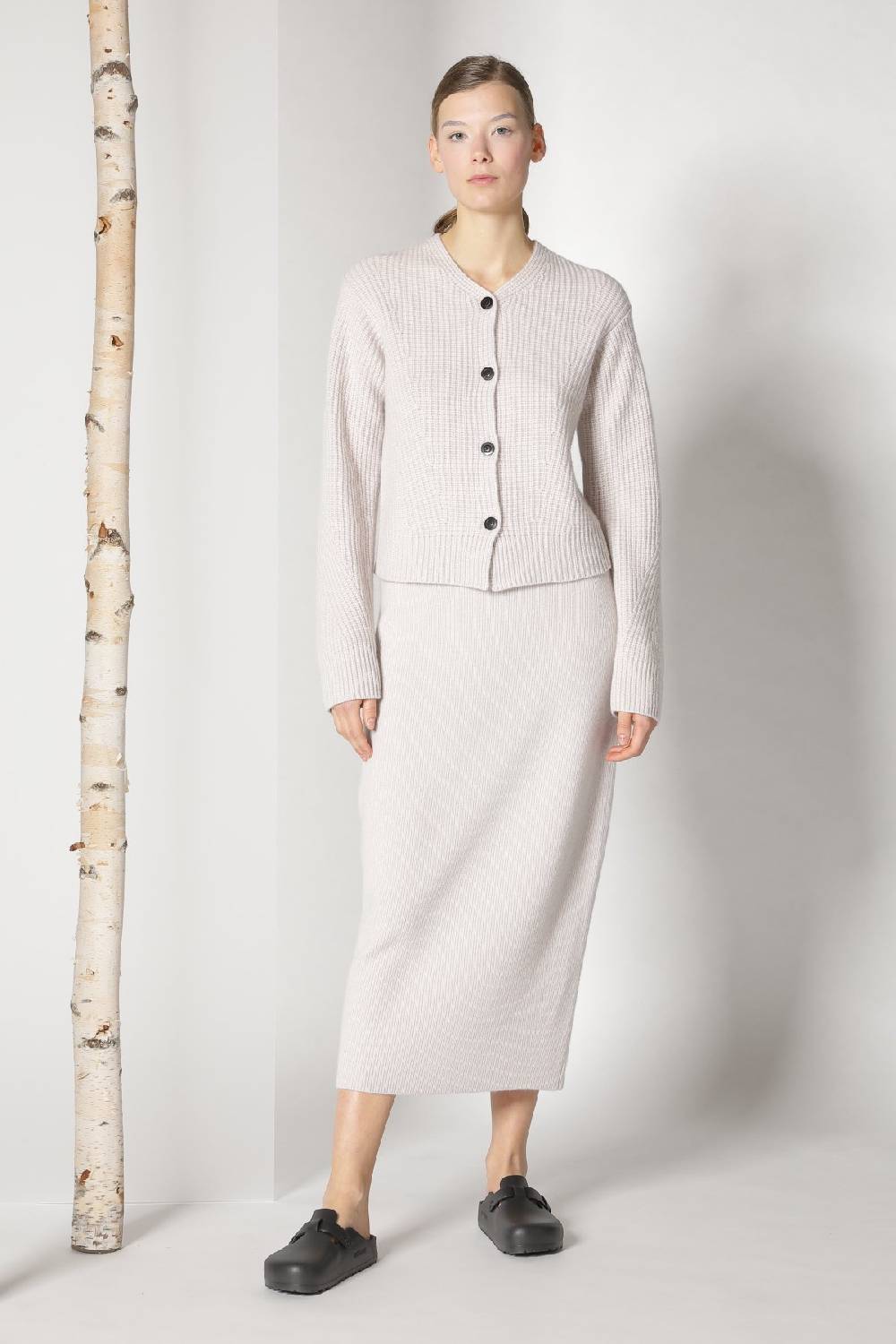 Sminfinity pure icon rib jacket + pure all needle tulip skirt im Angebot