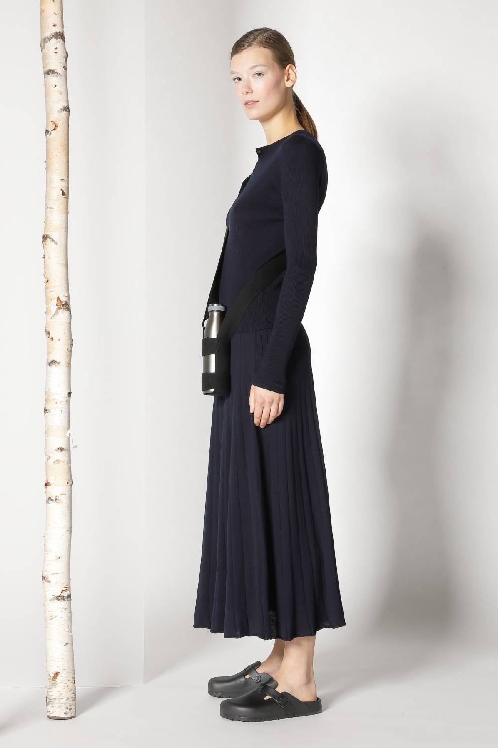 Sminfinity silky rib crew cardi + silky rib skirt Schlussverkauf