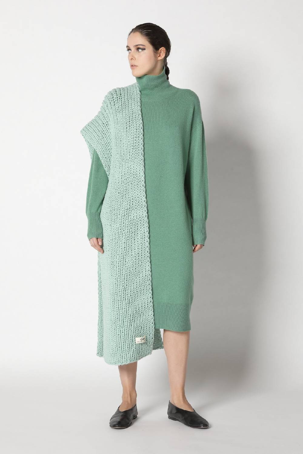 Sminfinity infinite turtle dress + loosely 1x1 rib scarf Auslauf