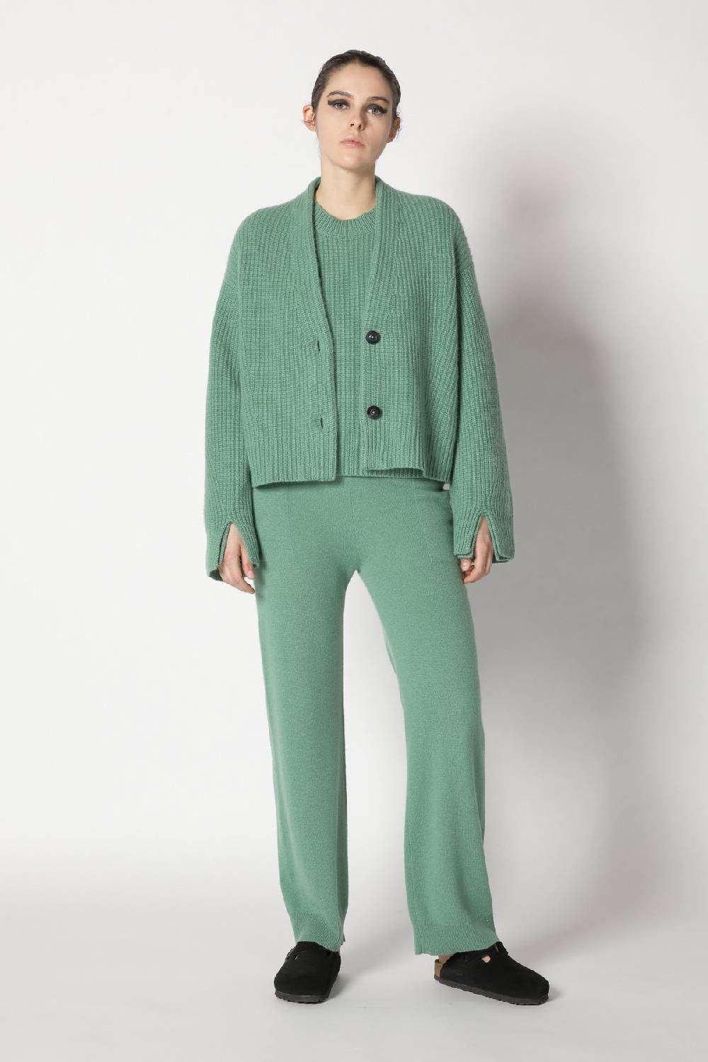 Sminfinity icon rib cardigan + icon rib crewneck + infinite palazzo pants im Angebot