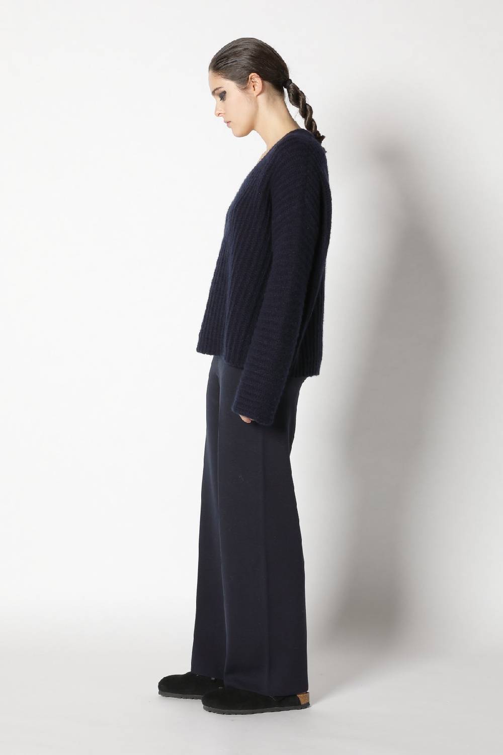Sminfinity fluffy rib v neck + fluffy triangle + infinite palazzo pants Hotsell