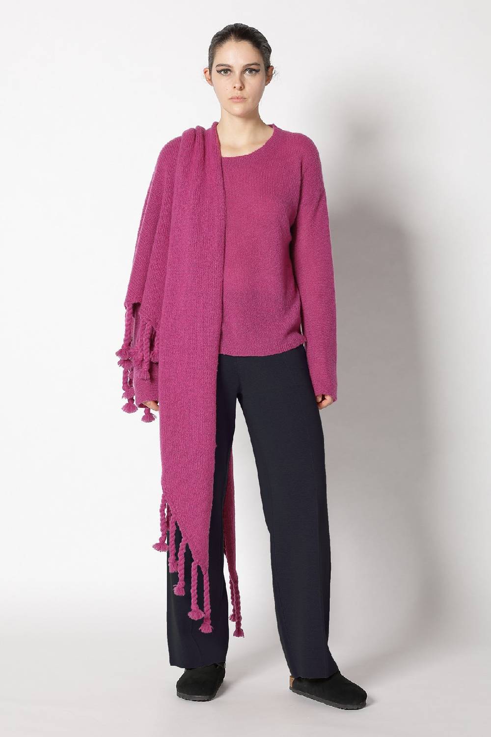 Sminfinity fluffy crewneck + fluffy triangle + silky suit pants Günstiger Verkauf