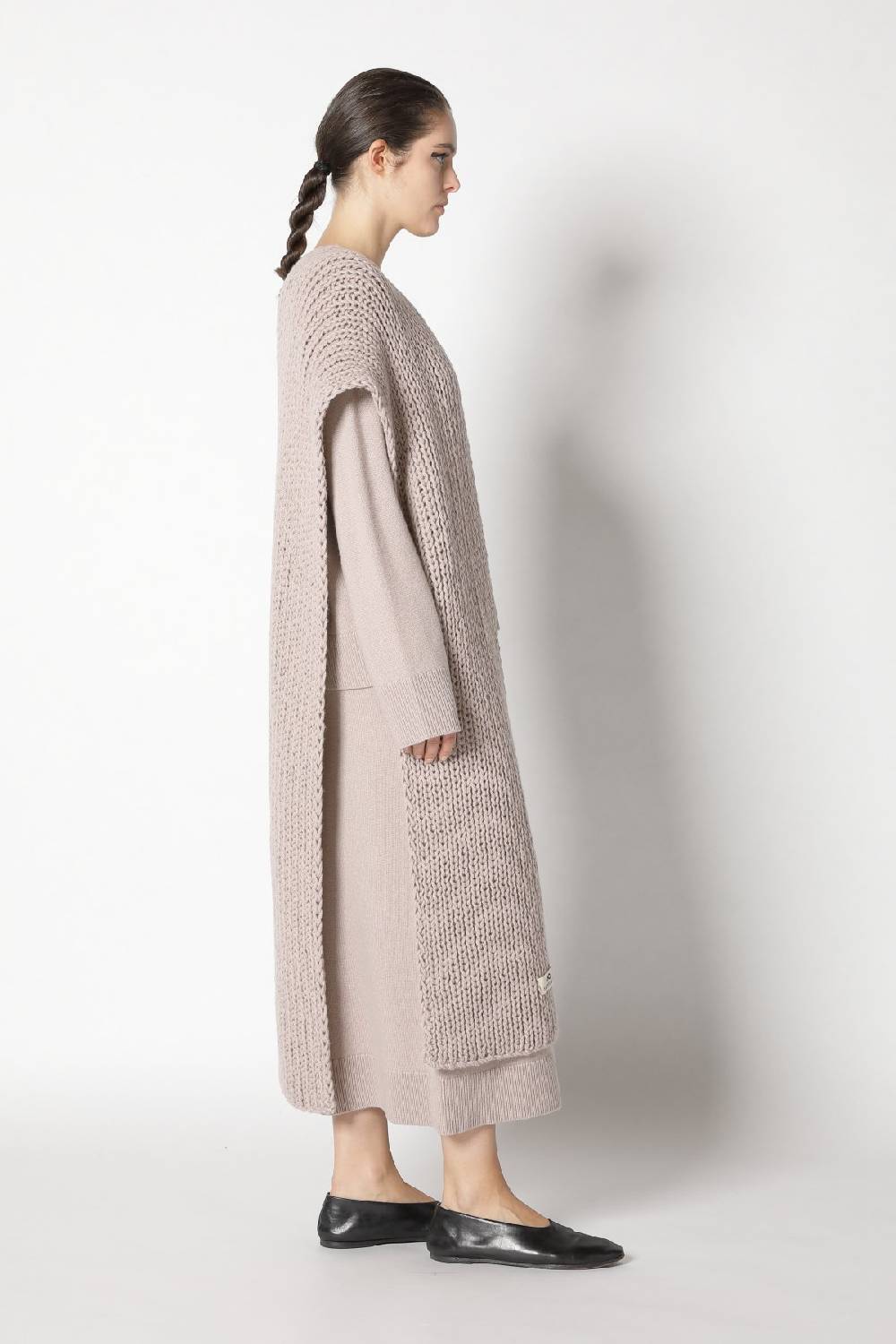 Sminfinity pure V neck + loosely 1x1 rib scarf + pure A skirt im Angebot