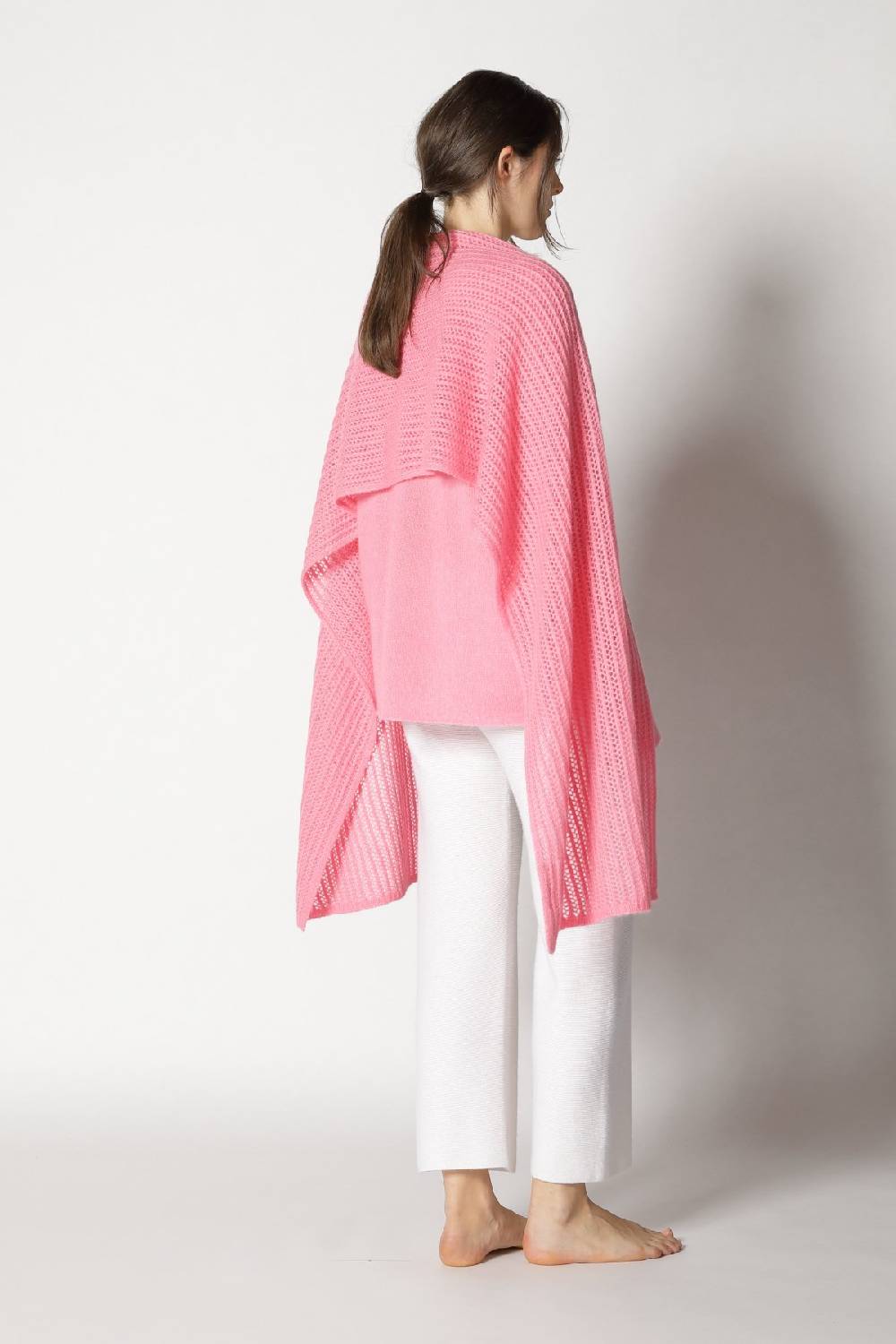 Sminfinity fluffy airy plaid + fluffy airy V neck + garter cropped pants Schlussverkauf